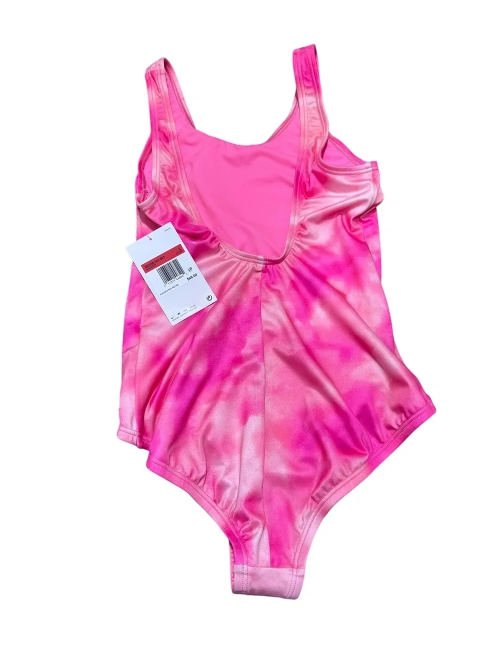 Nike Girls One Piece Swimsuit Size L Pink Tie Dye NESSG722 NWT $48
